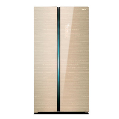 宝普(BAOPU)BCD-518WPG 518L升 钢化玻璃面板 节能变频 风冷无霜 对开门 大冰箱家用静音 雅典金