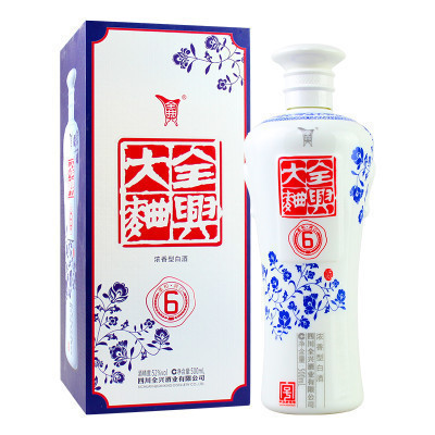 全兴 全兴大曲 青花6 52度 500ml 单瓶装 白酒