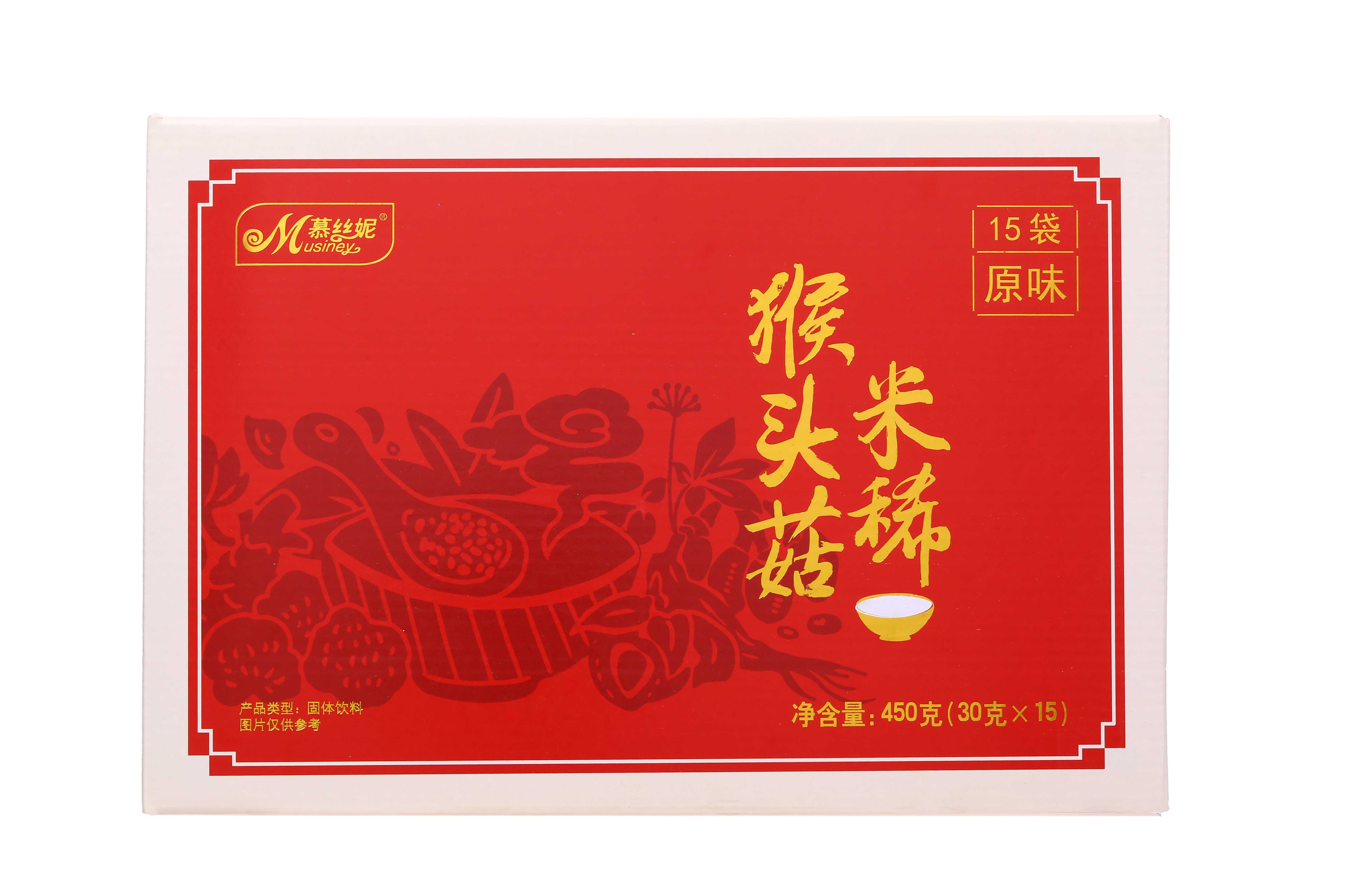 [买1盒送蜂蜜1瓶]慕丝妮 猴头菇米稀 即食米糊 猴姑(早餐米稀)450g(30g*15袋)早餐养胃 代餐粉