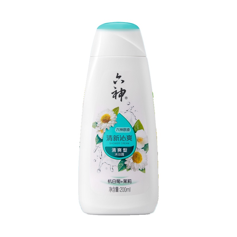 六神清新沁爽沐浴露200ml 杭白菊+茉莉