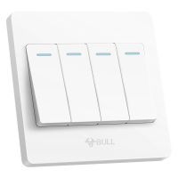 公牛(BULL) 开关插座 G07系列 四开双控开关 86型面板G07K412Y 白色