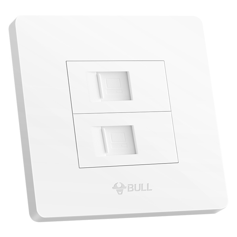 公牛(BULL) 开关插座 G07系列 二位电脑插座 86型面板G07T222 白色