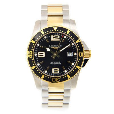 浪琴Longines-康卡斯系列 L3.742.3.56.7 自动机械男表黑色表盘