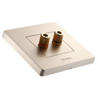 公牛(BULL) 开关插座 G07系列 二位音箱插座 音响音频86型面板G07T106(U6) 香槟金