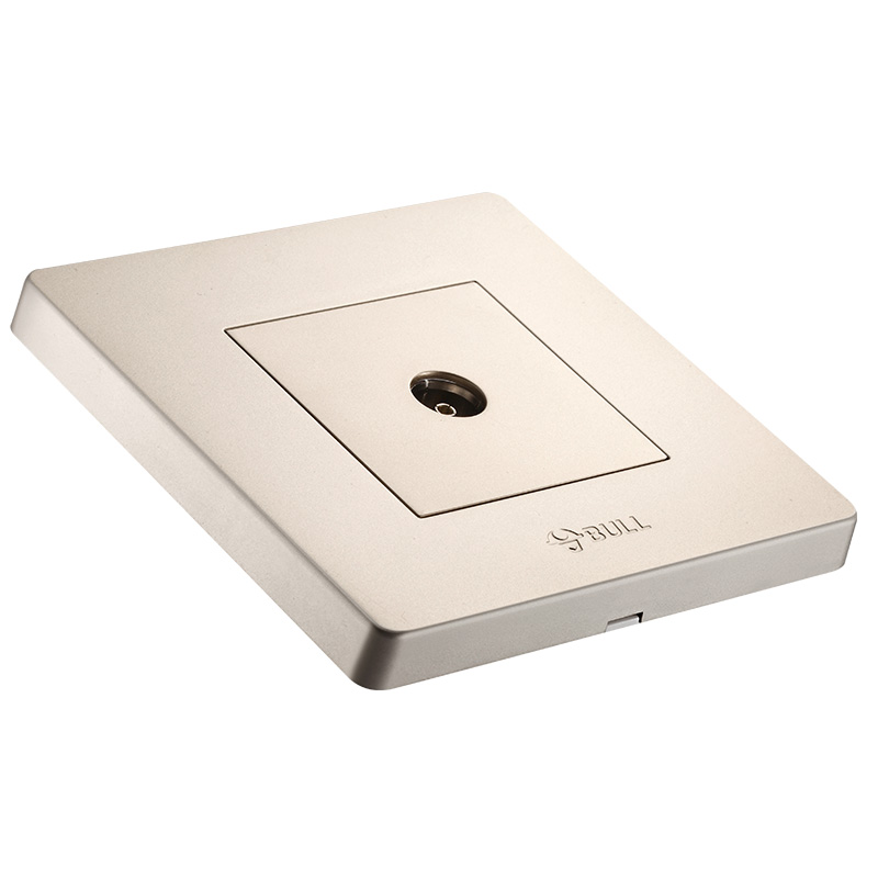 公牛(BULL) 开关插座 G07系列 一位电视插座 86型墙壁开关插座G07T103(U6) 香槟金