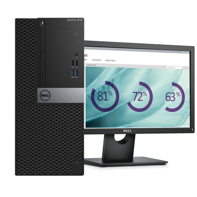 戴尔Optiplex3046MT台机 23英寸屏（i5-6500 8G 1T+256G固态刻录Win7)