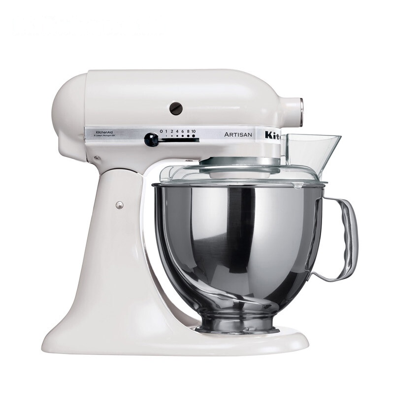 凯膳怡(KitchenAid)厨师机5KSM150PSCWH家用4.8升全自动和面揉面打蛋搅拌机 牛奶白