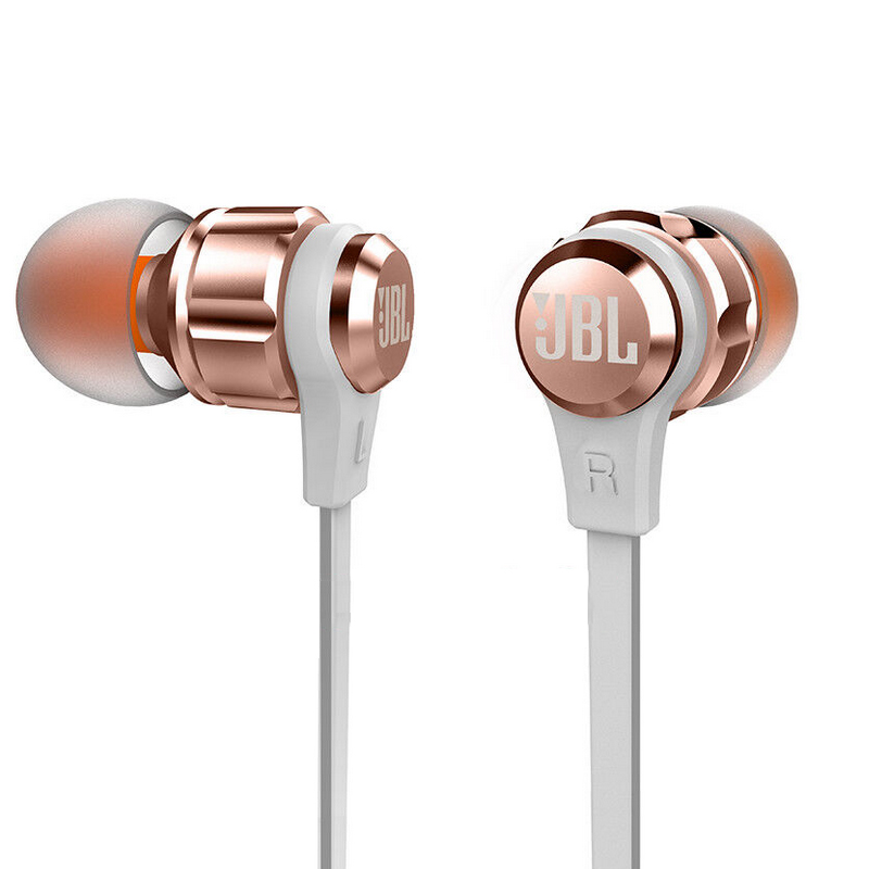 JBL T180A 重低音HIFI入耳式耳机 粉色