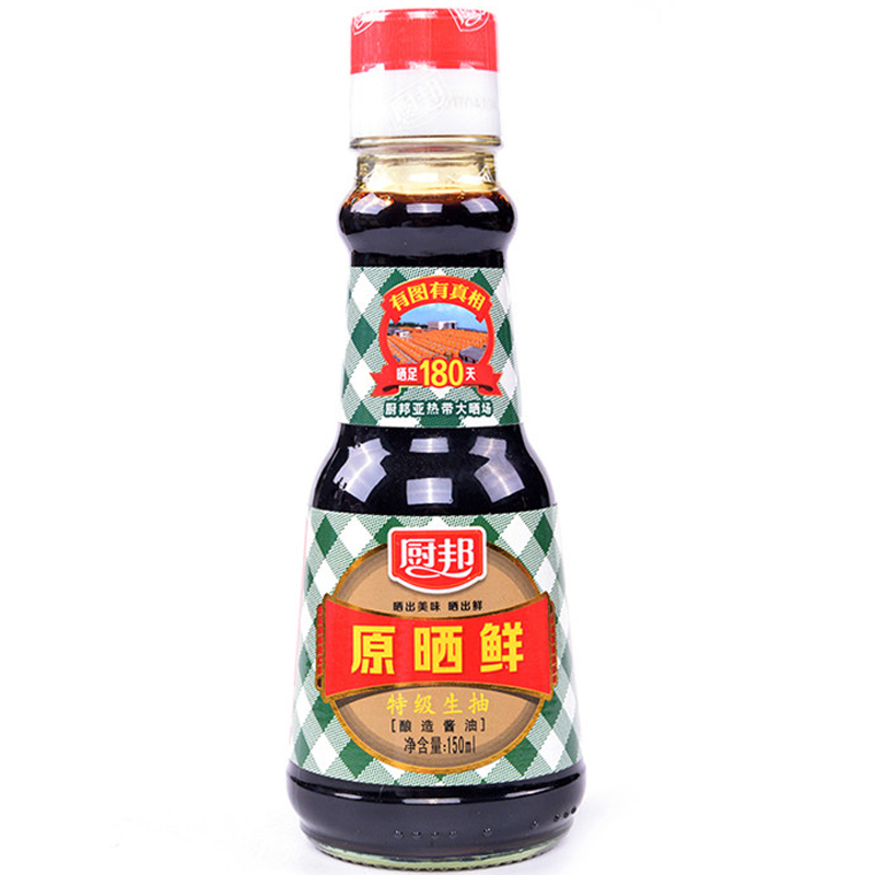 厨邦原晒鲜150ml 天然鲜非转基因黄豆酿造酱油