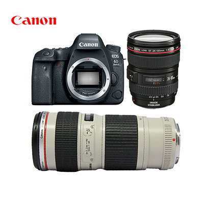 佳能(Canon) EOS 6D Mark II /6D2(EF 24-105F4L+EF 70-200F4L) 双镜头