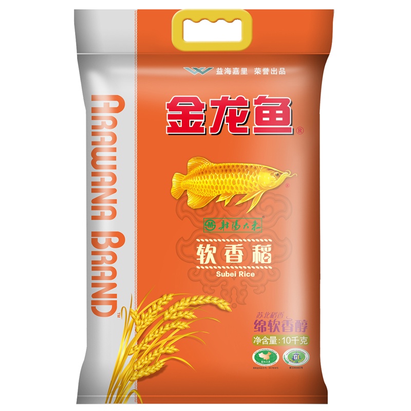 金龙鱼 软香稻 10kg 粳米 大米 绵软香醇 江南味道 20斤大米