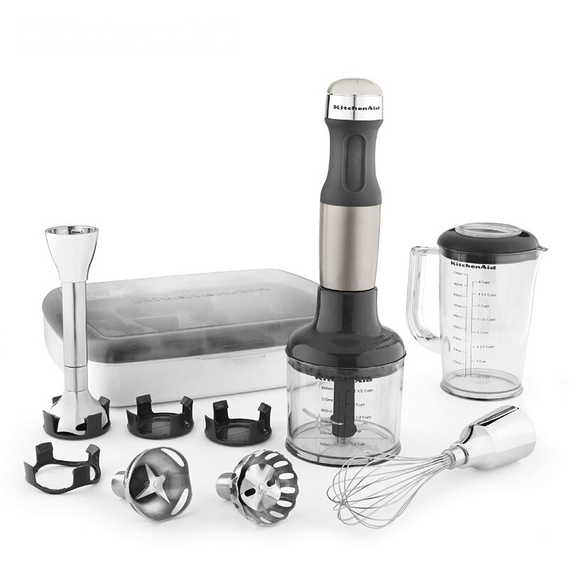 凯膳怡(KitchenAid)料理机辅食手持料理棒家用多功能5KHB2569CSX 太空银