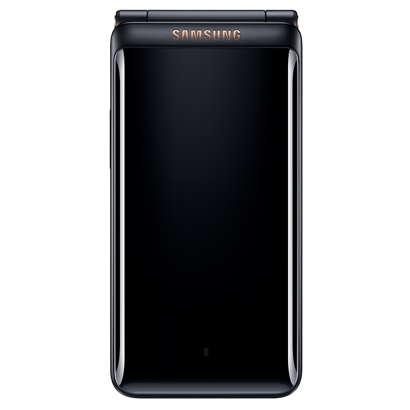 SAMSUNG/三星 Galaxy Folder2 (SM-G1650)2GB+16GB 琉璃黑 全网通4G翻盖老人手机