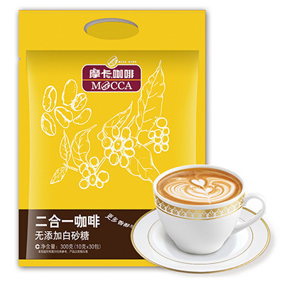 [苏宁超市]摩卡咖啡二合一随身包300g/袋(10G*30包)速溶咖啡