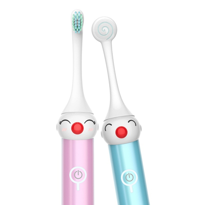 小丑(JOKER) 电动牙刷 亲子款(萌妈+儿童蓝)智能超声波 充电式 来自未来的口腔洁护仪 守护家人口腔健康!