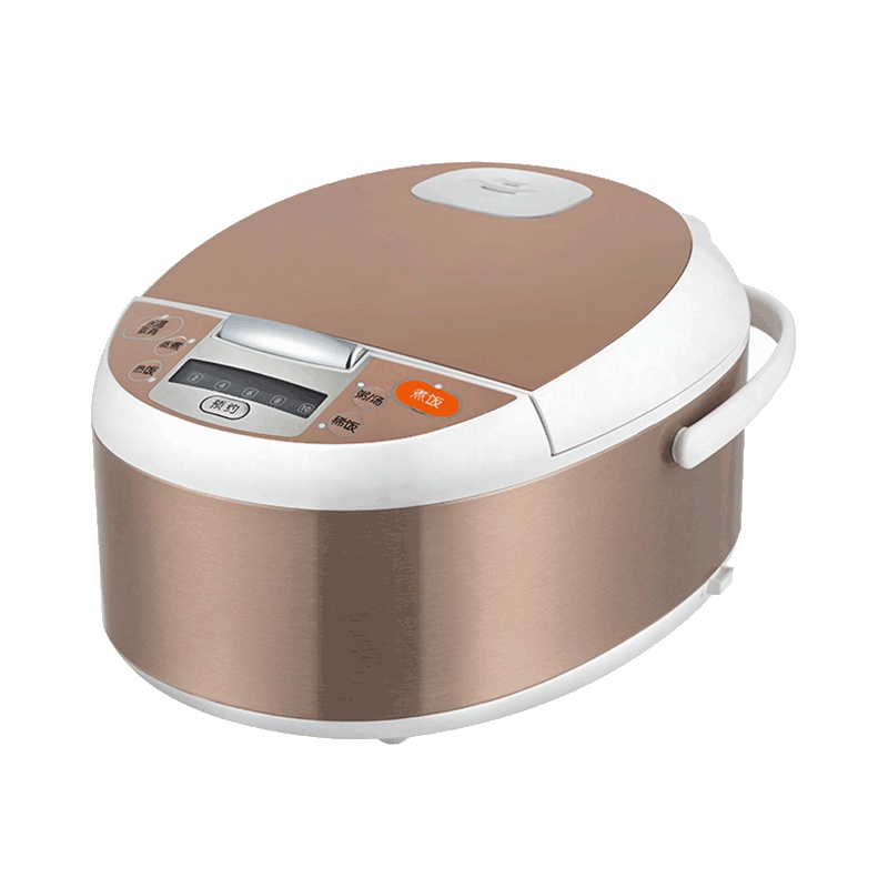 海尔(Haier)电饭煲HRC-FD4018金色 4升 液晶显示 金属不锈钢 立体式加热 智能预约 不粘涂层内胆 电饭锅