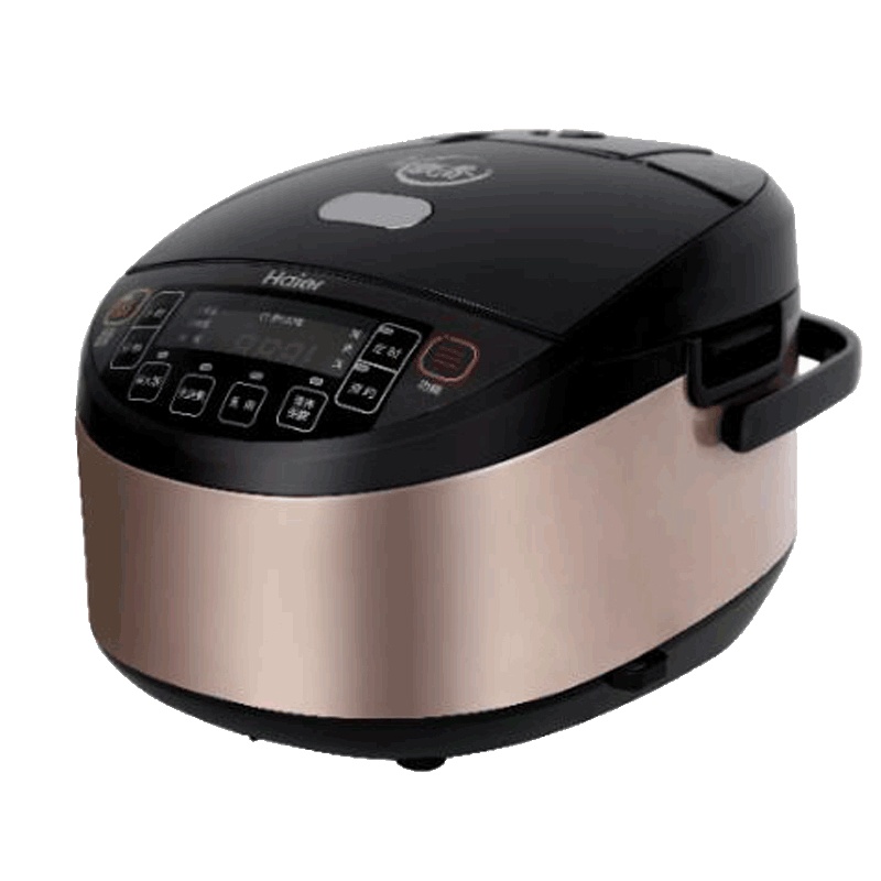 海尔(Haier)电饭煲HRC-FS5033 液晶显示5升不粘涂层内胆立体式加热金属拉丝 智能预约 液晶显示 智能电饭锅
