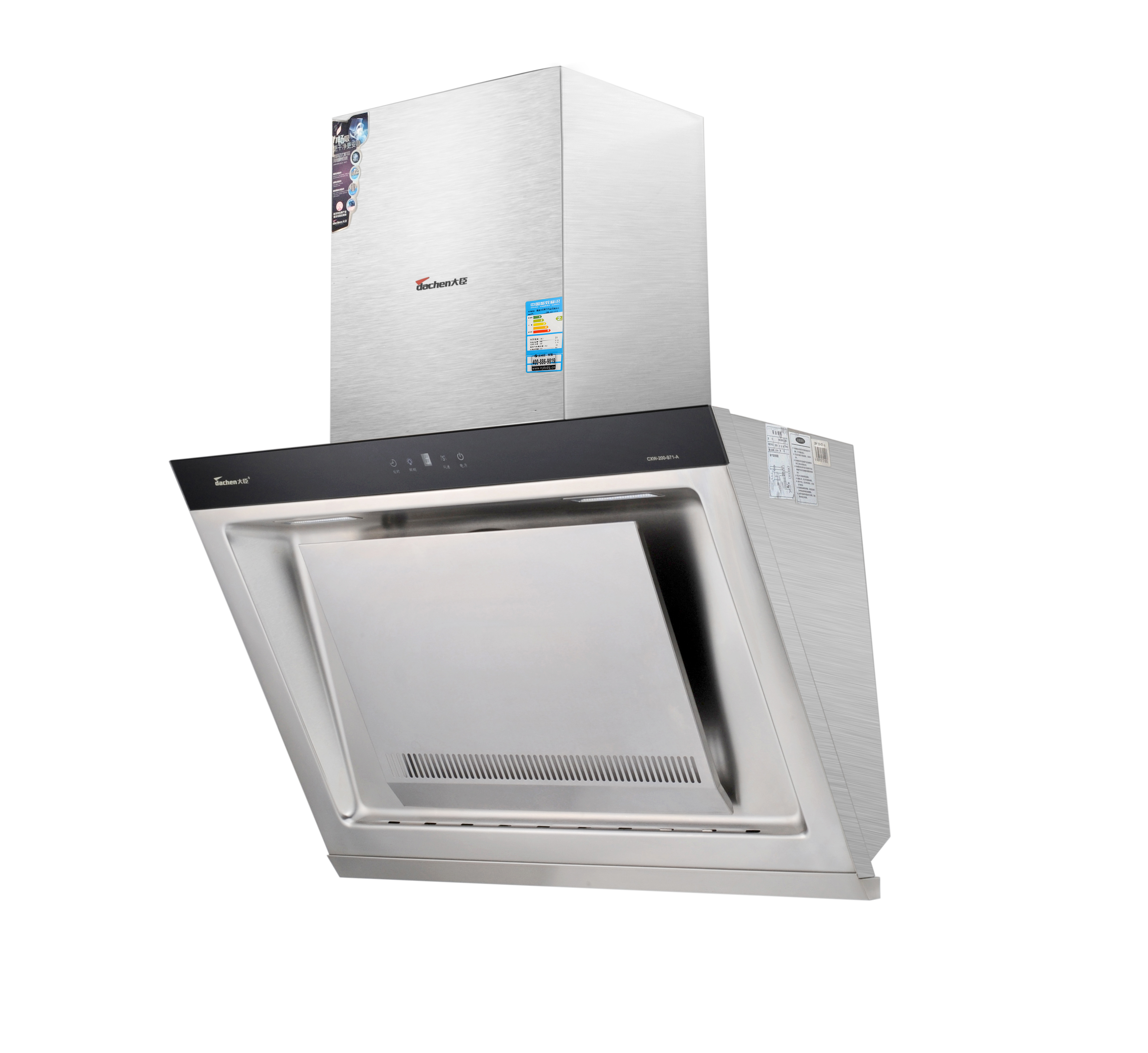 大臣触控式 侧吸式 17立方大吸力 吸油烟机CXW-200-S71-A