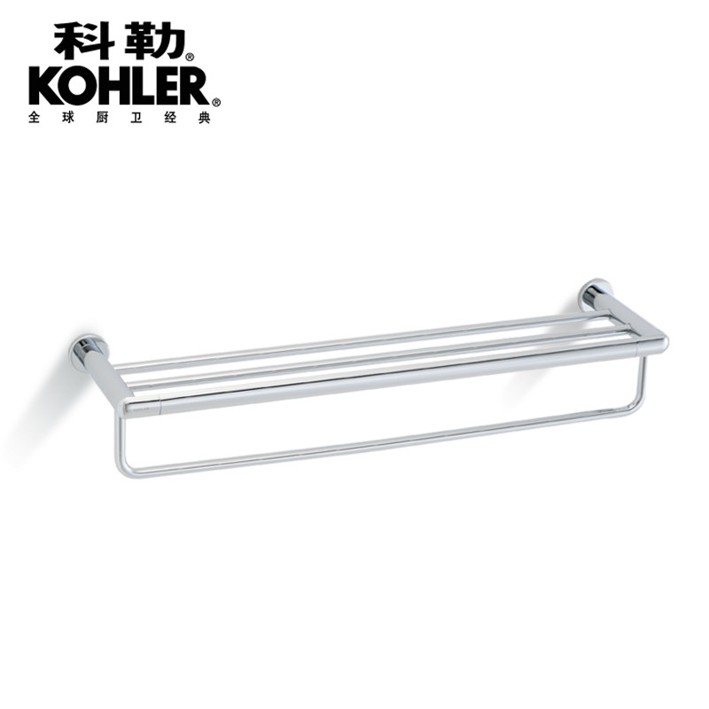 [苏宁自营]科勒卫浴正品浴室五金挂件 珂美24寸双层浴巾架毛巾架K-97896T-CP