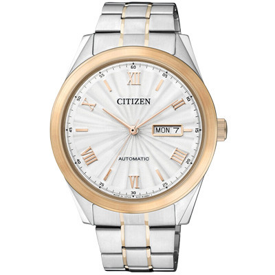 西铁城(CITIZEN)手表 自动机械钢带商务休闲男表NH7514-59AB