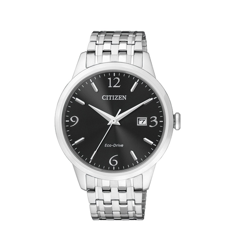 西铁城(CITIZEN)手表 光动能不锈钢带休闲男表BM7300-50E