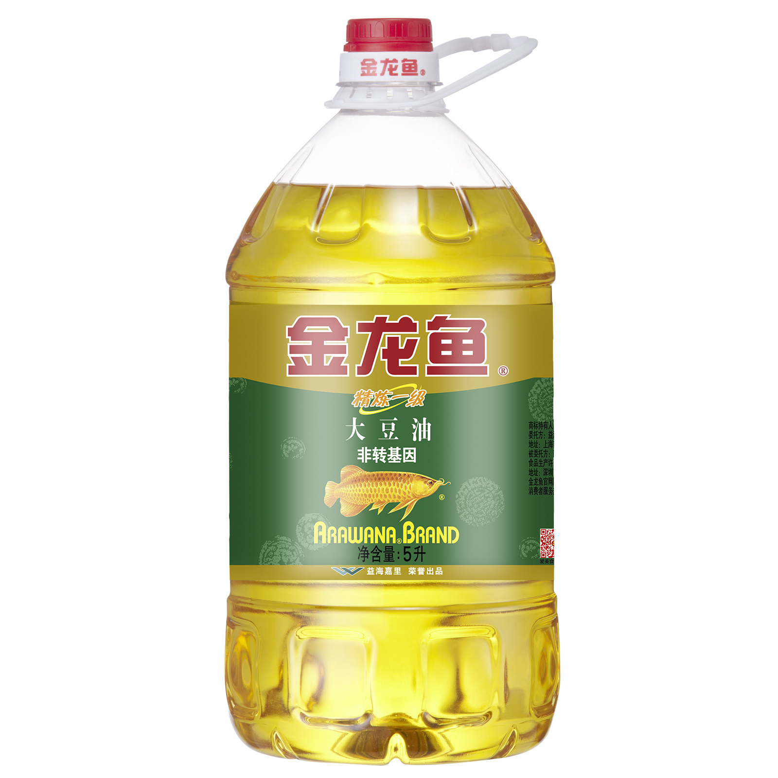 金龙鱼大豆油精炼一级5L*4桶 非转