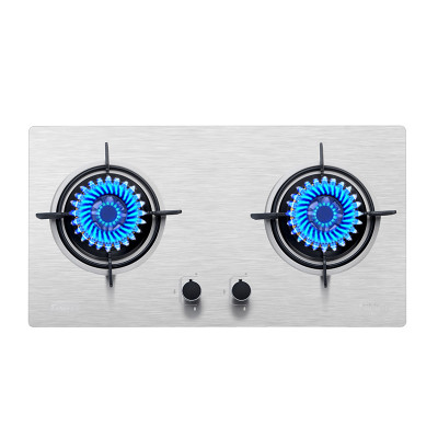 大臣(Dachen)JZY-A-DC715燃气灶天然气双眼灶灶具台式嵌入式台嵌两用双灶煤气灶不锈钢面板(天然气)