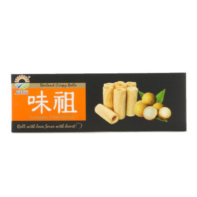 九日(JIUR) 进口饼干 九日三丝卷龙眼味饼干75g 泰国进口