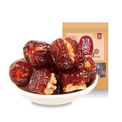 好牌 阿胶枣夹核桃仁 500g 枣子 核桃 内含独立小包装 办公室零食 南北干货