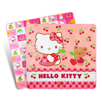 明德凯蒂猫宝宝爬行垫环保儿童爬行垫郊游整张双面加厚爬行垫无纺布装 樱桃KT 180*200*0.5cm