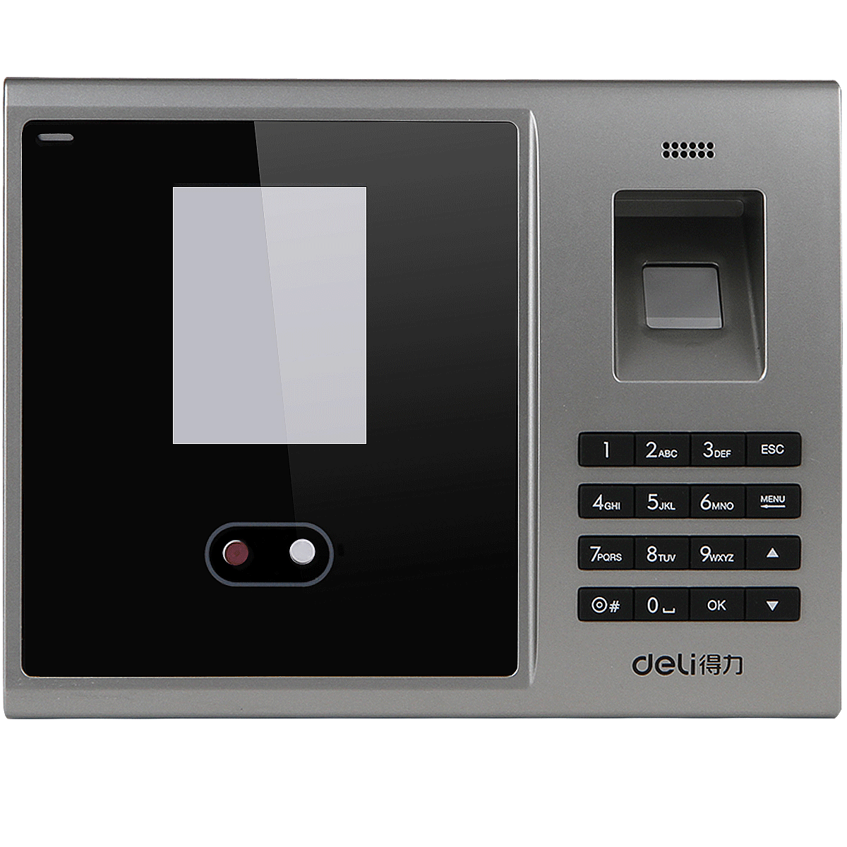 得力3749人脸+指纹考勤机(金属灰)