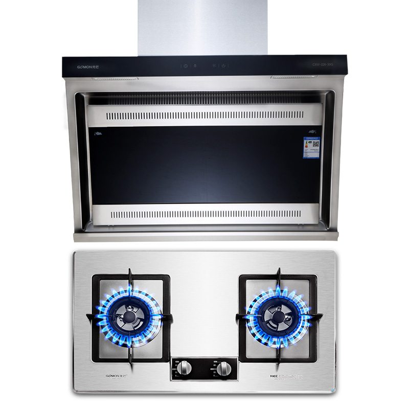 光芒(GOMON)侧吸式静音除味触控式抽油烟机燃气灶烟灶套餐CXW-226-39G+800X 13立方 液化气