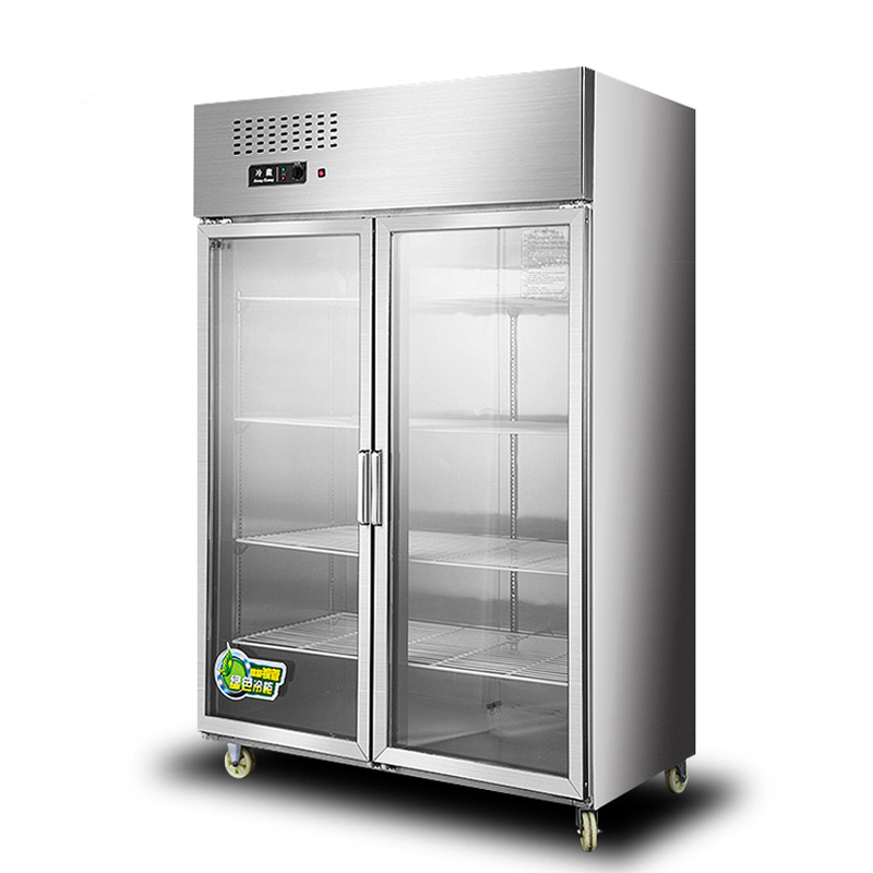 商用双门冰箱 厨房双门冰柜 餐厅双门冷柜操作台立式冷柜冷藏冷冻保鲜