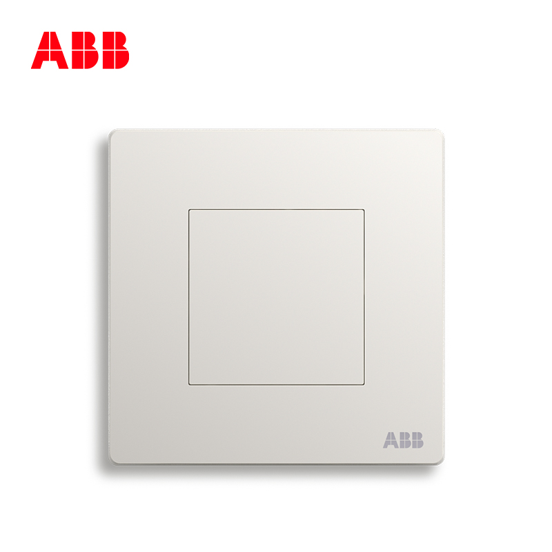 ABB开关插座 轩致无框 雅典白色 空白面板盖板光板AF504