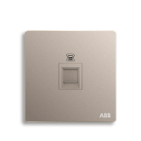 ABB开关插座 轩致无框 朝霞金色 一位单电脑网络信息插座AF331-PG
