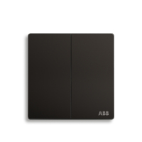 ABB开关插座 轩致无框 星空黑二位单控开关 16AXAF122-885
