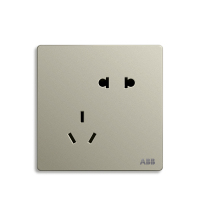 ABB开关插座 轩致无框二位中标 二三极插座10AAF205-CS