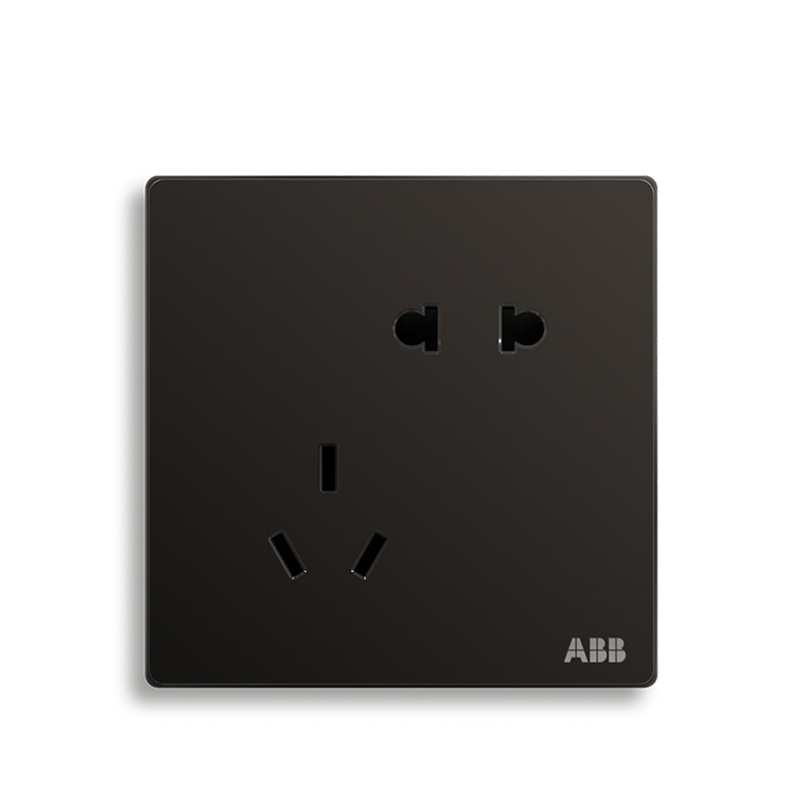 ABB开关插座 轩致无框二位中标 二三极插座10AAF205-885