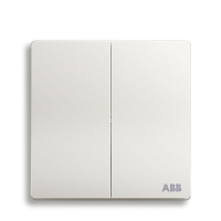 ABB开关插座 轩致无框 雅典白色二位双控开关 16AXAF126