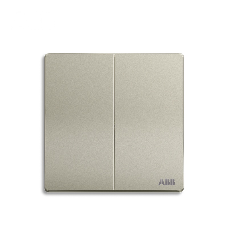 ABB开关插座 轩致无框 雅典白色二位双控开关 16AXAF126-CS