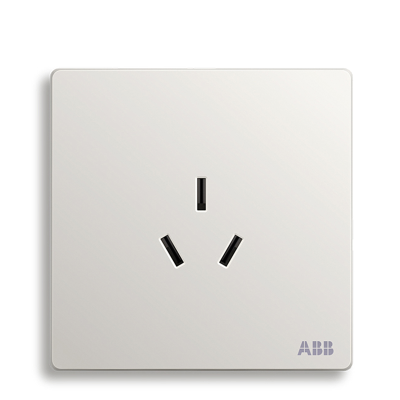 ABB开关插座 轩致无框一位中标三孔插座16AAF206