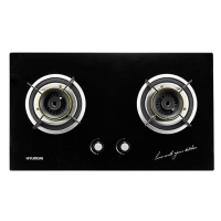 韩国现代(HYUNDAI)台嵌两用燃气灶JZY/T-700防爆钢化玻璃面板 液化气