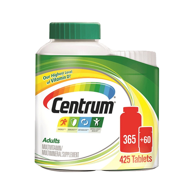 [全家分享装,营养均衡]Centrum 善存 多种复合维生素 家庭装 365+60粒 (近效期10.01)