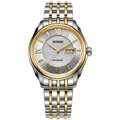 劳士顿(ROSDN)祥瑞系列手表男士机械表 全自动男表时尚防水钢带国表品牌男士手表