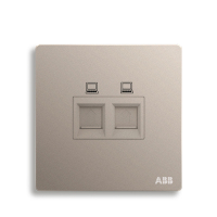 ABB开关插座 轩致无框朝霞金二位超5类电脑插座RJ45AF332-PG