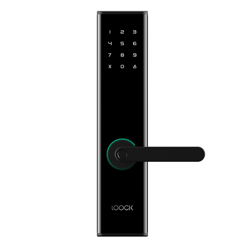 云丁LOOC智能指纹锁防尾随防劫持家用防盗门锁耀岩黑色