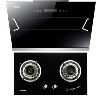 韩国现代(HYUNDAI)侧吸式吸油烟机燃气灶具烟灶套餐套装抽油烟机两件套免清洗2872DS+700 19m³天然气