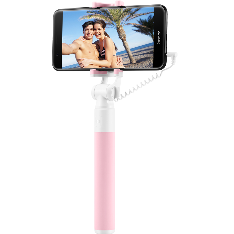华为(HUAWEI)荣耀自拍杆轻巧便携自拍即插即用手机通用AF11L(粉色)