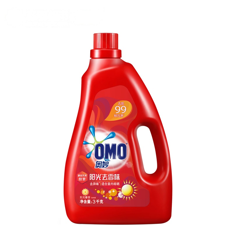 奥妙(OMO)阳光去霉味洗衣液3kgX4瓶(箱装销售) 机洗