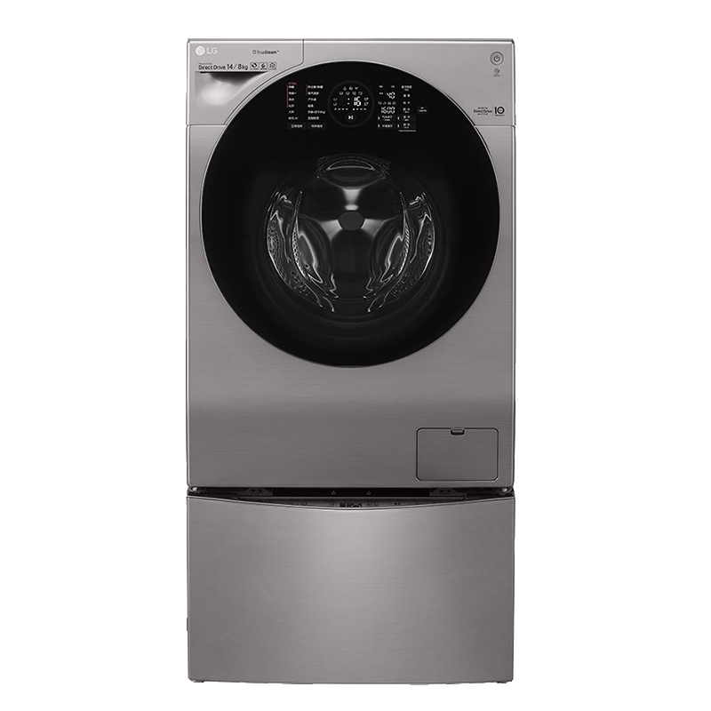 LG洗衣机WDRH657C7HW 14公斤大容量滚筒+波轮 DD变频直驱电机 蒸汽除菌 多样烘干 智能双擎 同步分类洗